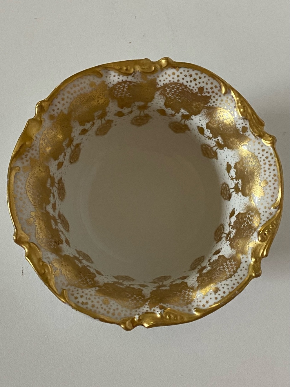 Antique Limoges France Small Bowl Gold Trim 4” Trinket Dish Jewelry Candy JP EUC